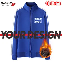 Quality Polar Fleece Zipper Jackets Embroidery Custom Logo Casual Men And Women Warm Sweatshirt Print Brand Winter Coat Design