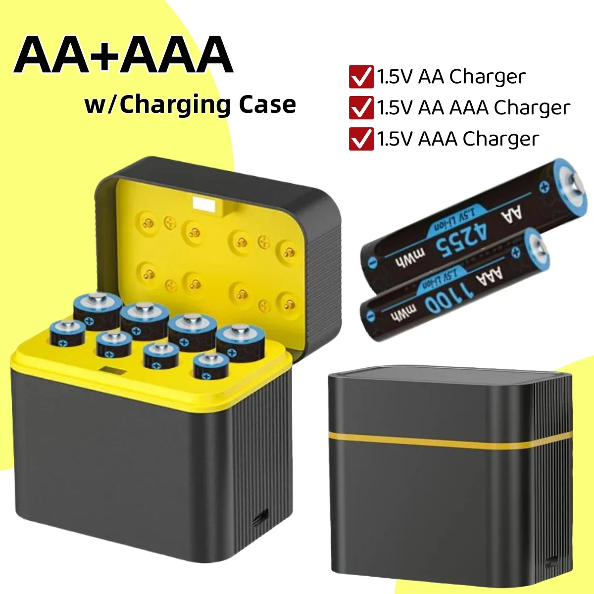 8PCS 1.5V Rechargea…