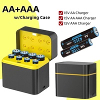 8PCS 1.5V Rechargeable Lithium Batteries and USB Charger Intelligent Fast Charging for AAA AA Devices Toy Game