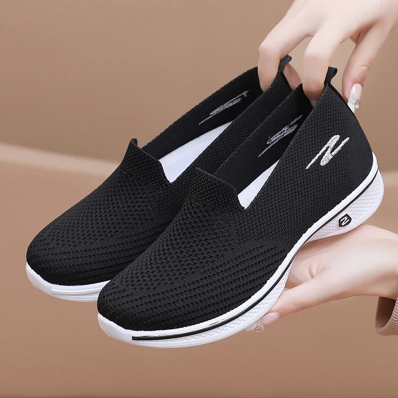 Women Flat Platform Wedge Casual Sports Shoes 2024 Summer Europe and The United States Large Size Shoes Soft Soled Cloth Shoes