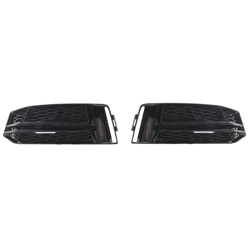 

1 Pair Front Fog Light Cover Bumper Grille For A4 B9 S-LINE 16-18 Car Grill 8W0807681F 8W0807682F Parts