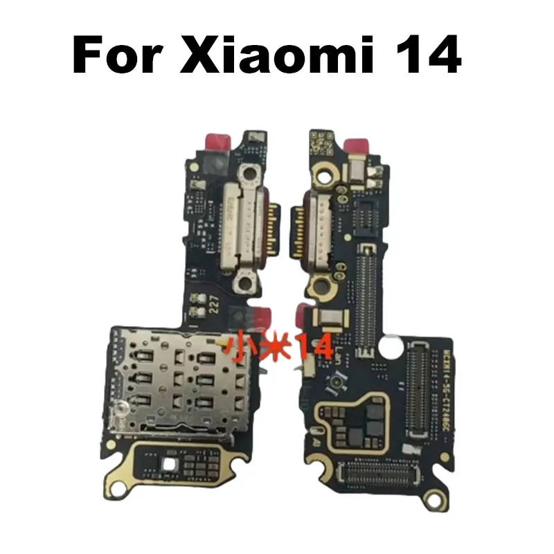 

For Xiaomi 14 USB Board Charging Dock Port Mic Microphone Connector Flex Cable Repair Parts Global MI 14