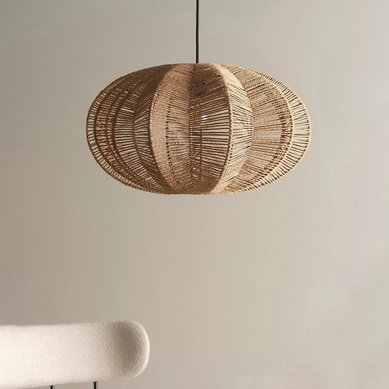 ARTURESTHOME Rattan lampshade, Rustic Chandelier, Home Decorative Lamp, Room Decor, Handmade Bamboo Lamps and Lanterns