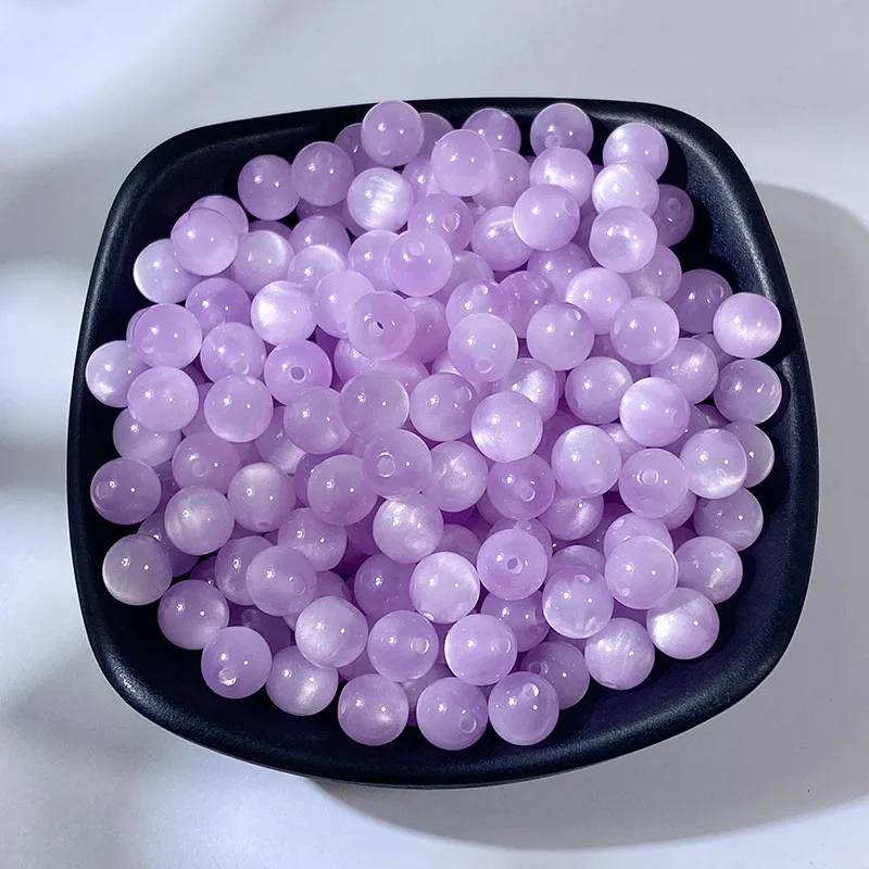 32”, 8 mm, imitatie kattenoog, hars, ronde kralen, losse kralen, armbandkralen, kralen, diy, haartouw, haarspeld, mobiele telefoonketting, armband, ketting, enkelbandje, haaraccessoires,