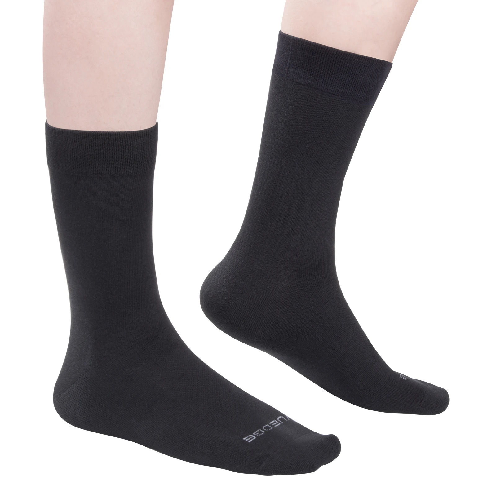 YUEDGE Mens Breathable Comfortable Thin Cotton Socks Classic Casual Mid Crew Calf Business Dress Socks For Size 37-46