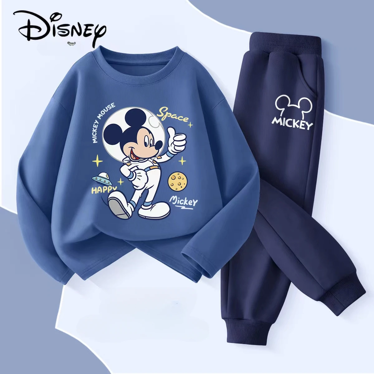 Autumn Baby Girls Boy Clothes Set Children Disney Mickey Printed Sweatshirts Pullover Top And Pants Suit Kid 2pcs Tracksuits