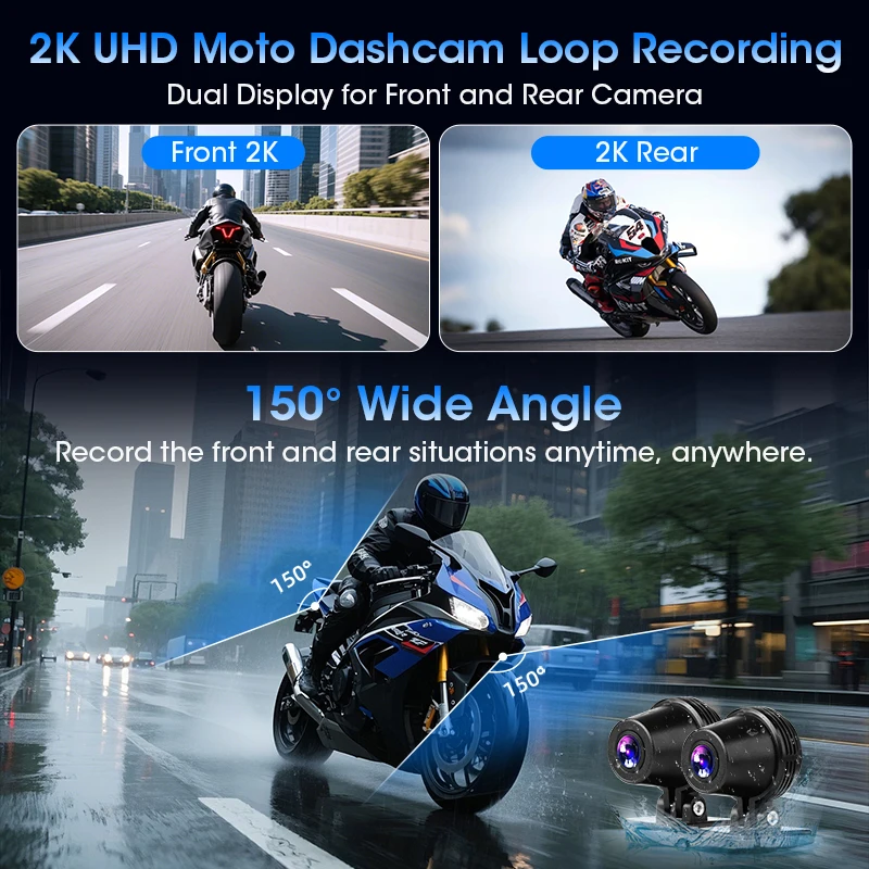 Jansite 8.1 inch large Screen Wireless CarPlay Motorcycle DVR 4K Digital Motorcycles Dashboard GPS Navigation Android Auto Linux