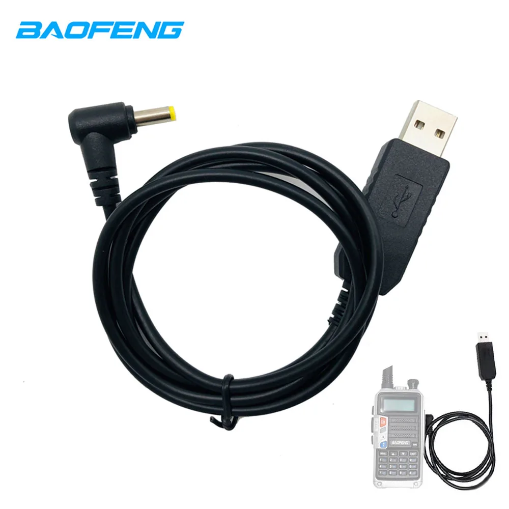 USB Power Charging Cable For Baofeng UV-5R Pro Walkie Talkie Charger For BL-5 3800mAh UV5R PRO UV10R Li-ion Battery Fast Charge