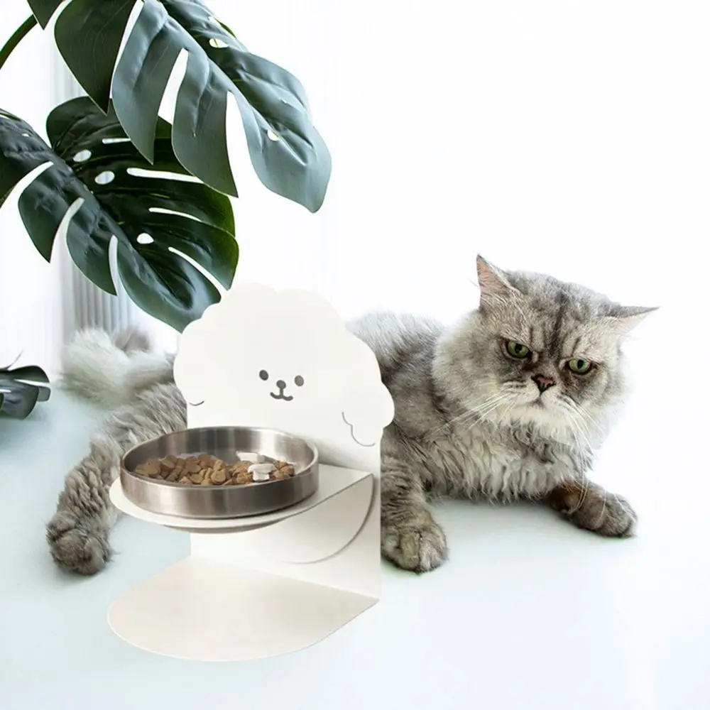 

Detachable Adjustable Food Feeder Anti-Tip Anti-slip Pet Feeding Dish Protects Cervical with Magnetic Stand Cat Water Bowl