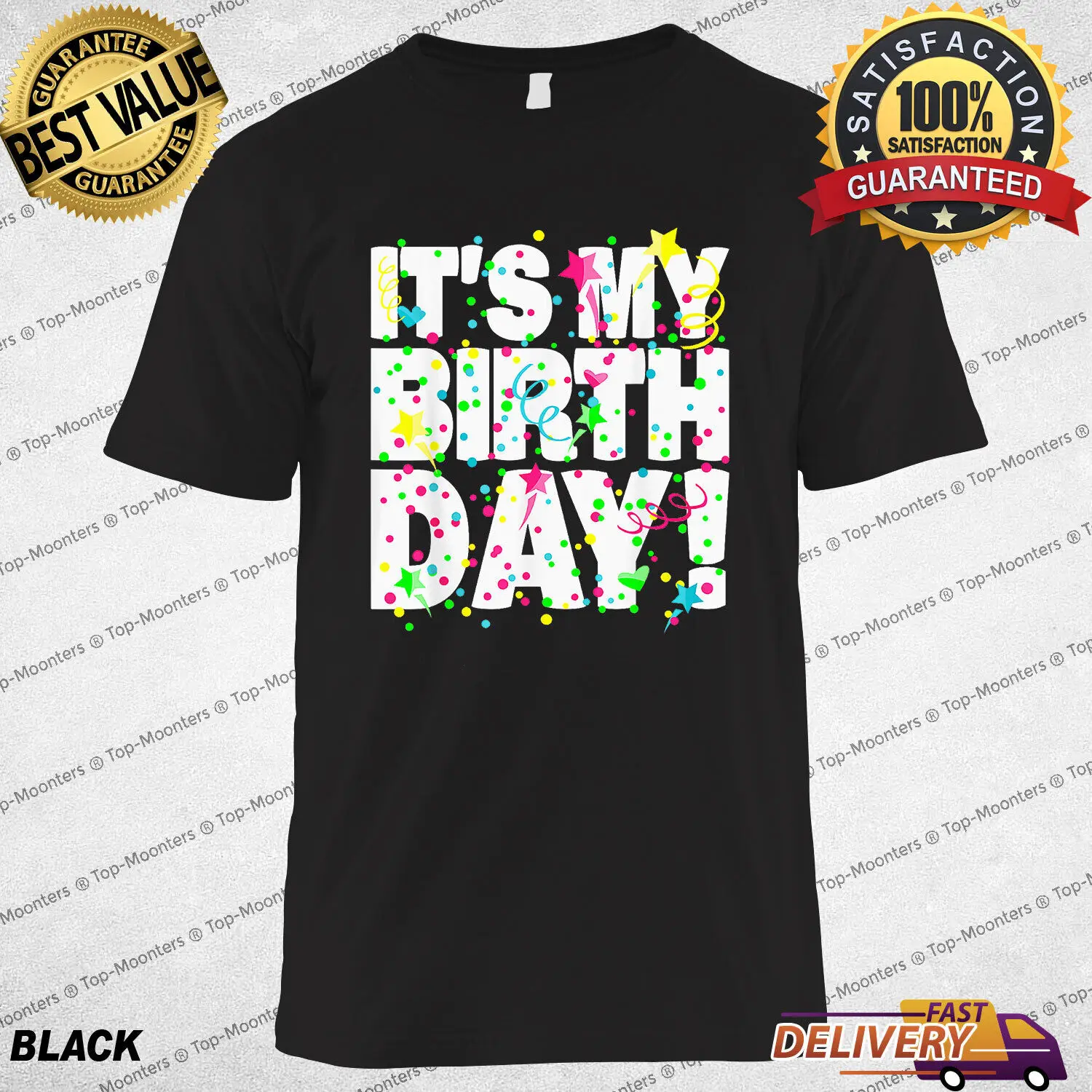 

It's My Birthday T-Shirt for Men Women Confetti T-Shirt, Birthday Gift