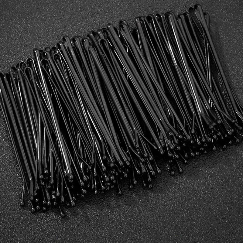 30/180pcs Black Hair Clips One-line Invisible Bobby Pin Disposable Headwear Metal Waved BB Hairpins Barrettes Headwear Hairgrips