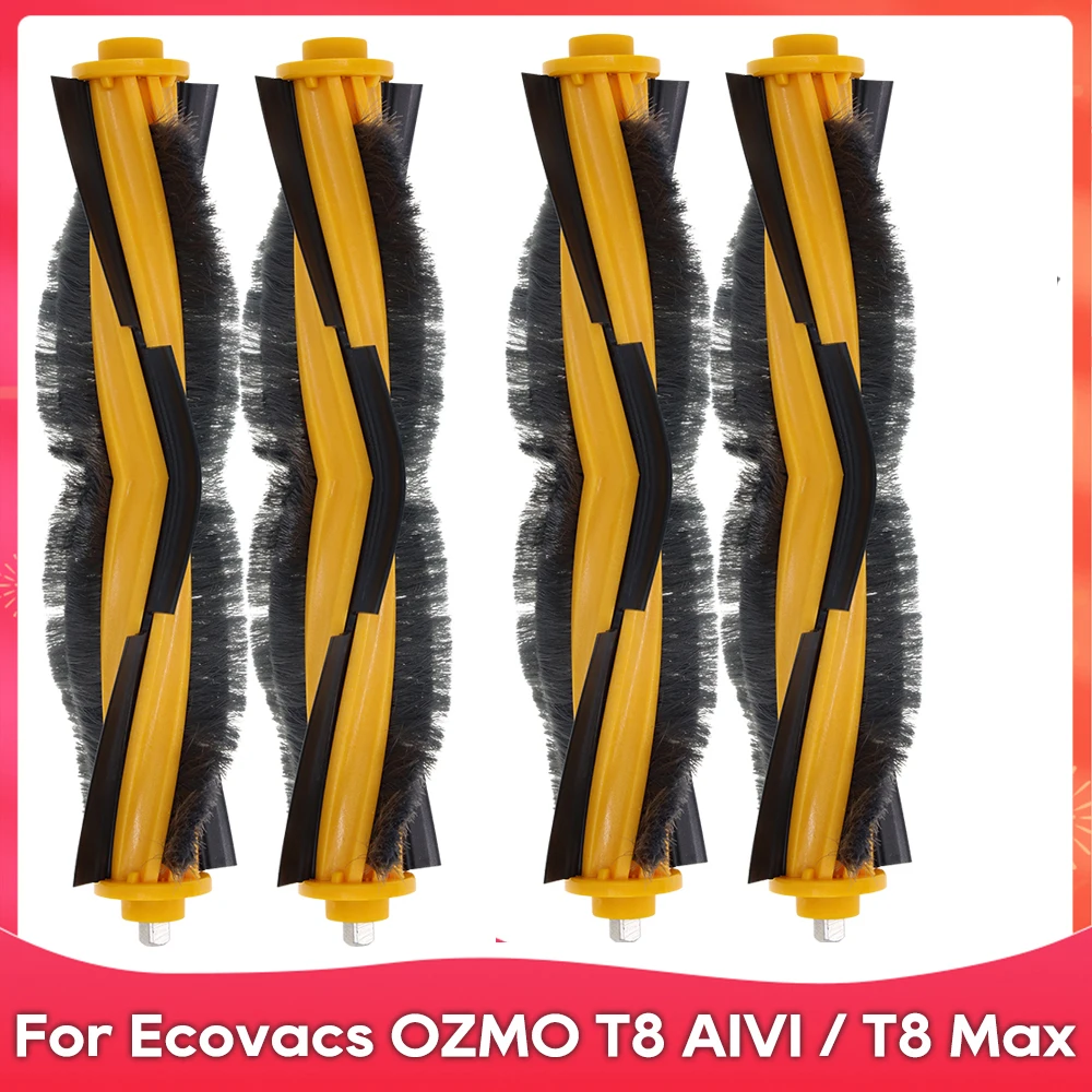 Roller Side Brush Filter Mop Dust Bag Part For Fit For Ecovacs DEBOT OZMO T8+ / T8 AIVI / T8 Max / N8 Plus / N8 Pro Robot Vacuum