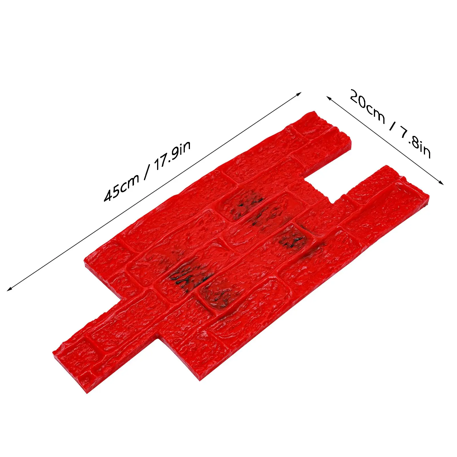 ختم خرسانة من البولي يوريثان، حصيرة نسيج خرساني للمسات نهائية من الأنماط المختومة، أدوات ختم قالب جدار الأسمنت الحجري - مثالية للاستخدام بنفسك، Con