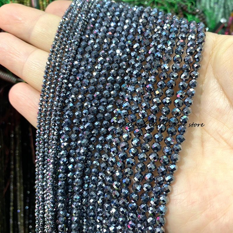 الحجر الطبيعي 2 3 4 مللي متر الأوجه الجولة المرجان الأحمر فضفاض خزر عازل لصنع المجوهرات Diyearrings سوار Charms اكسسوارات 15'' #5