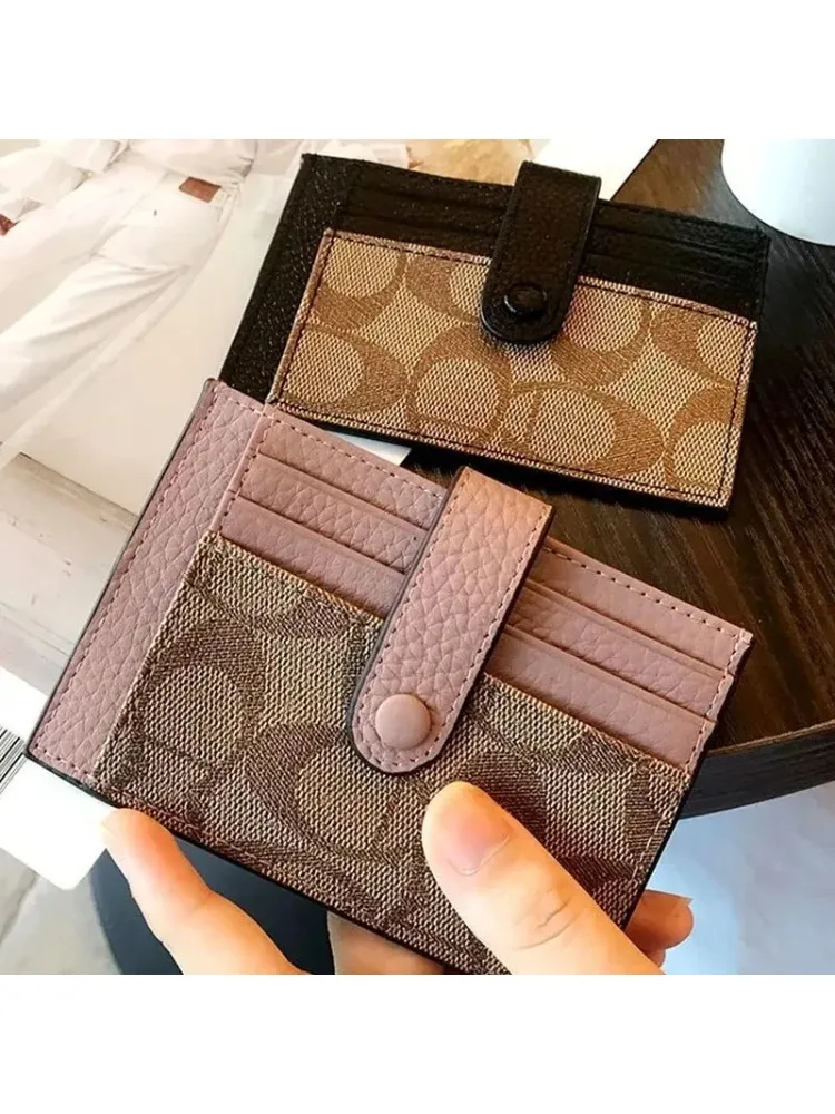 2026 Neuer Monogramm Ultra-dünner Ins-Style Kartenhalter Modischer Mini-Kurzumschlag für Damen Applikationen ID-Geldbörse Kreditkartenetui