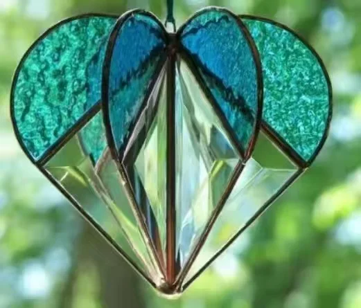 Popular Valentine's Day Alloy Drop Oil Love Window Ornaments Love Rainbow Hanging Decoration Home Furnishing