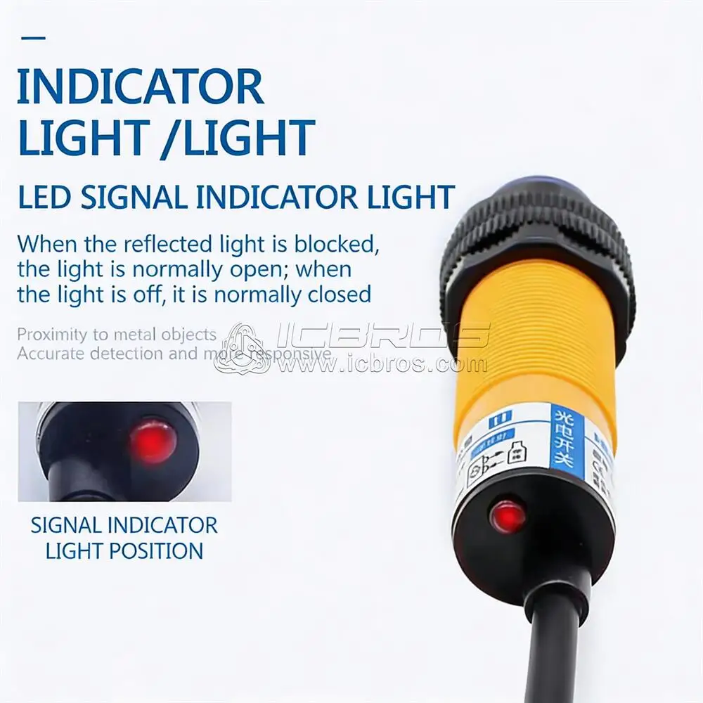 M18 E3F-DS10C4 E3F-DS10C2 E3F-DS10P1 E3F-DS10P2 Diffuse Reflection Photoelectric Switch Sensor NPN