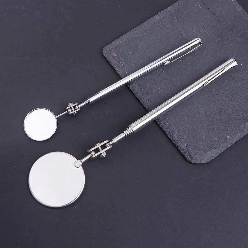 【L】Portable 30/50MM Car Angle Observation Pen Car Telescopic Detection Lens Inspection Round Mirrorcar Inspection Mirror