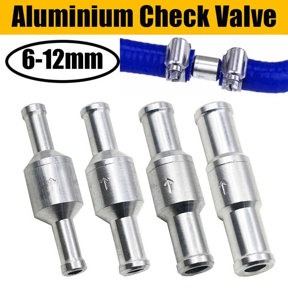 6/8/10/12mm Inline Way Non-Return Check Valve Auminium Fuel Water Gas Air Vacuum Valve For Petrol Diesel Vegetable Oil Valve