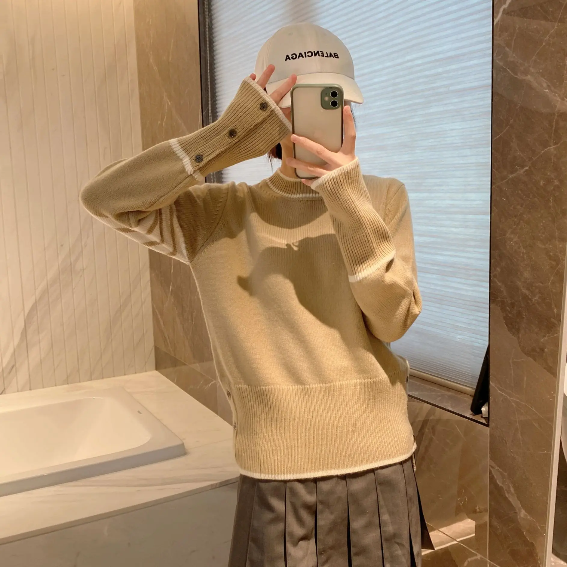 

Женский вязаный шерстяной топ из нейлона круглого цвета Ne Sve Stripe Base irt Commute Sle Long Sve Autumn Faion 2023,