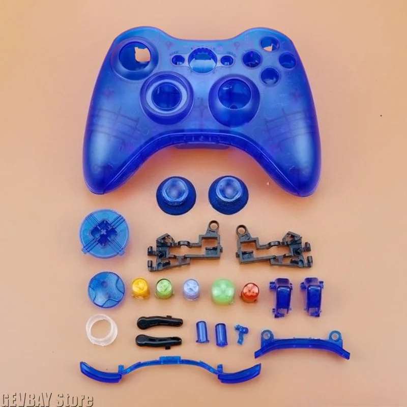 For XBOX 360 Wireless Controller Full Case Gamepad Housing Shell Cover with Buttons Kits Analog Stick Bumper Accessories view 5