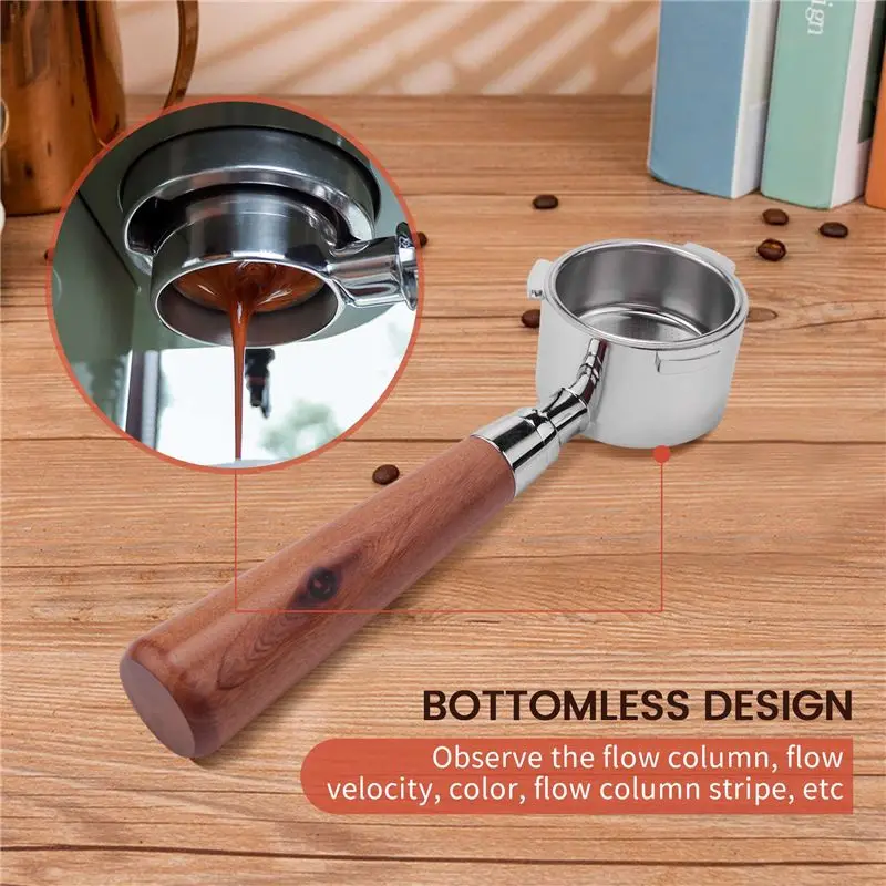 CLIM 51mm Bottomless Portafilter 3 Ears for Espresso Machines EC0680 and EC0685 with 1 Cup Filter Basket Included