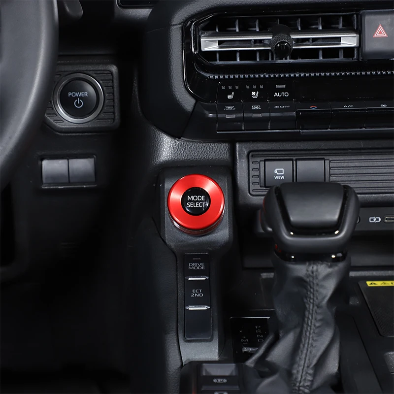 

Aluminum Alloy Red For Toyota Land Cruiser Prado 250 LC250 2024+ Car Driving Mode Knob Ring Decorative Sticker Car Accessories