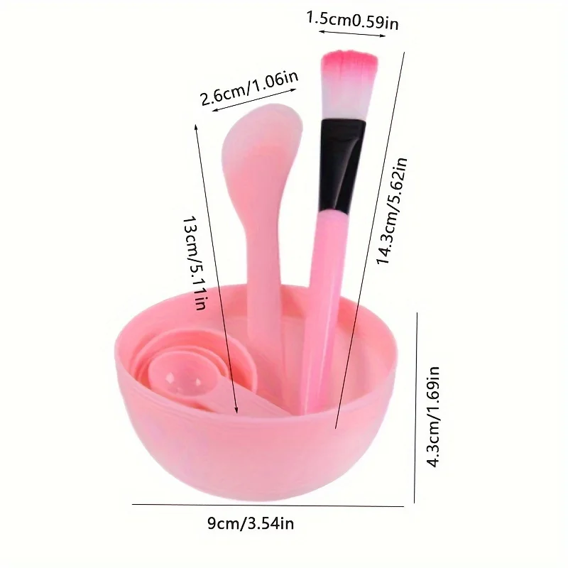 1Set Facial Brush Mask Bowl Spoon Set Mask Brush Bar DIY Beauty Tools Mixing Tools Skin Care Makeup Supplies Woman Facial Tools