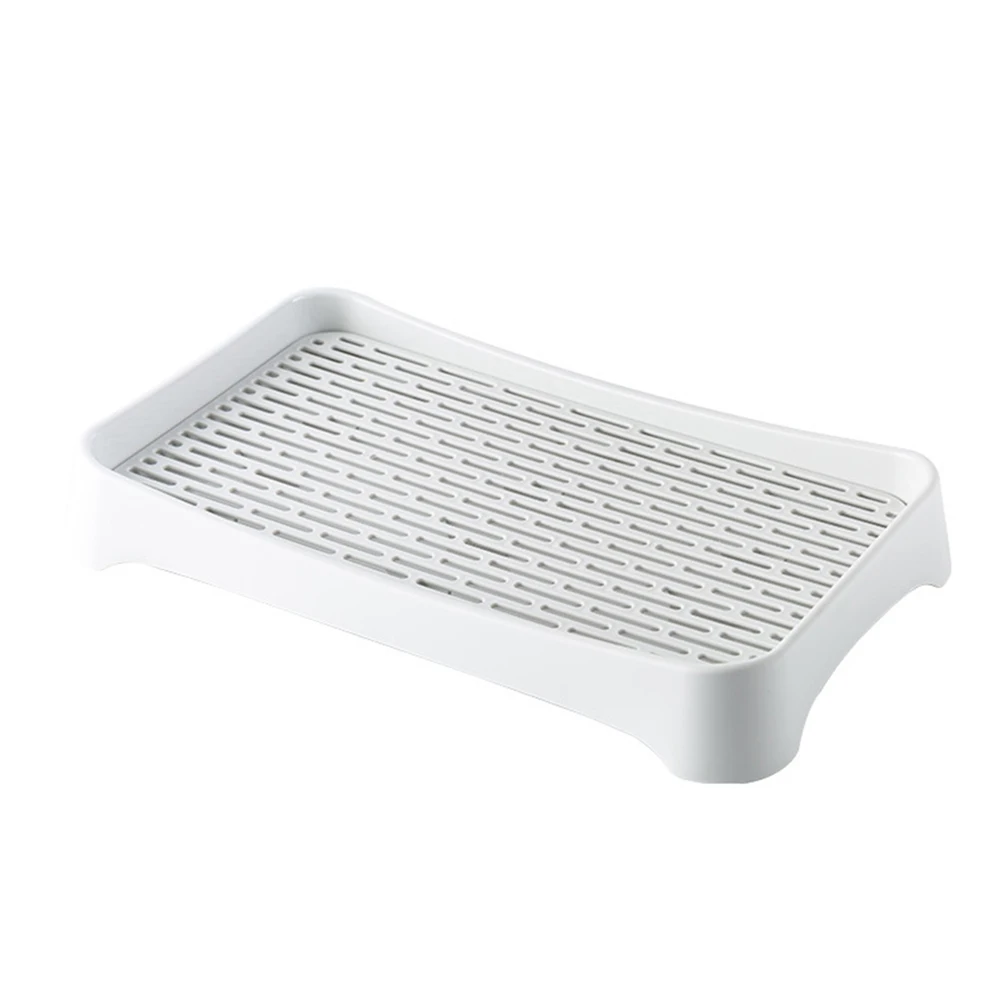 

1pc Double Layer Tea Tray PP Self Draining Fruit Vegetable Plate Water Filter Kitchen Gadget Easy Clean Space Saving