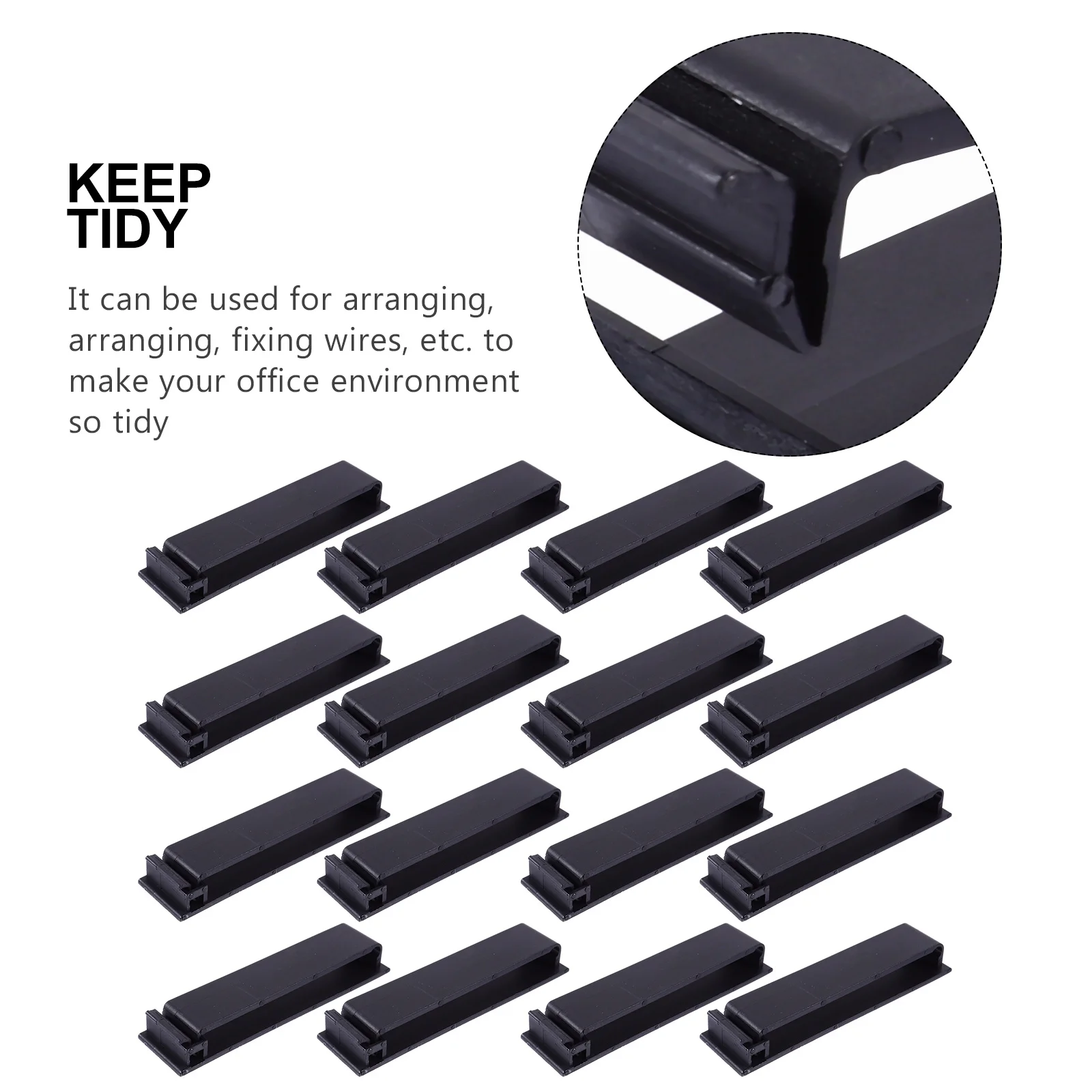 

20pcs Self-Adhesive Cable Clips Small Size Wire Holder For Computer Usb Cords Cord Management Organizer Adhesive Clips