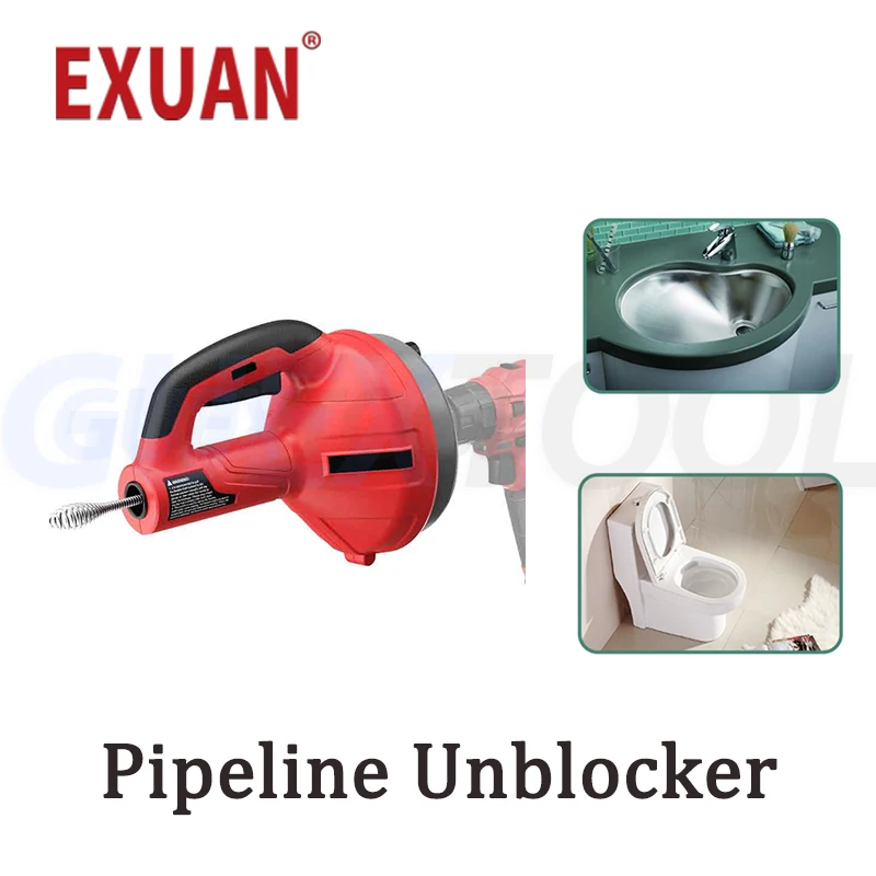 Electric Pipe Dredging Machine Household Toilet Floor Pipeline Unclogger Professional Sewer Dredger Drain Pipe Cleaning Device