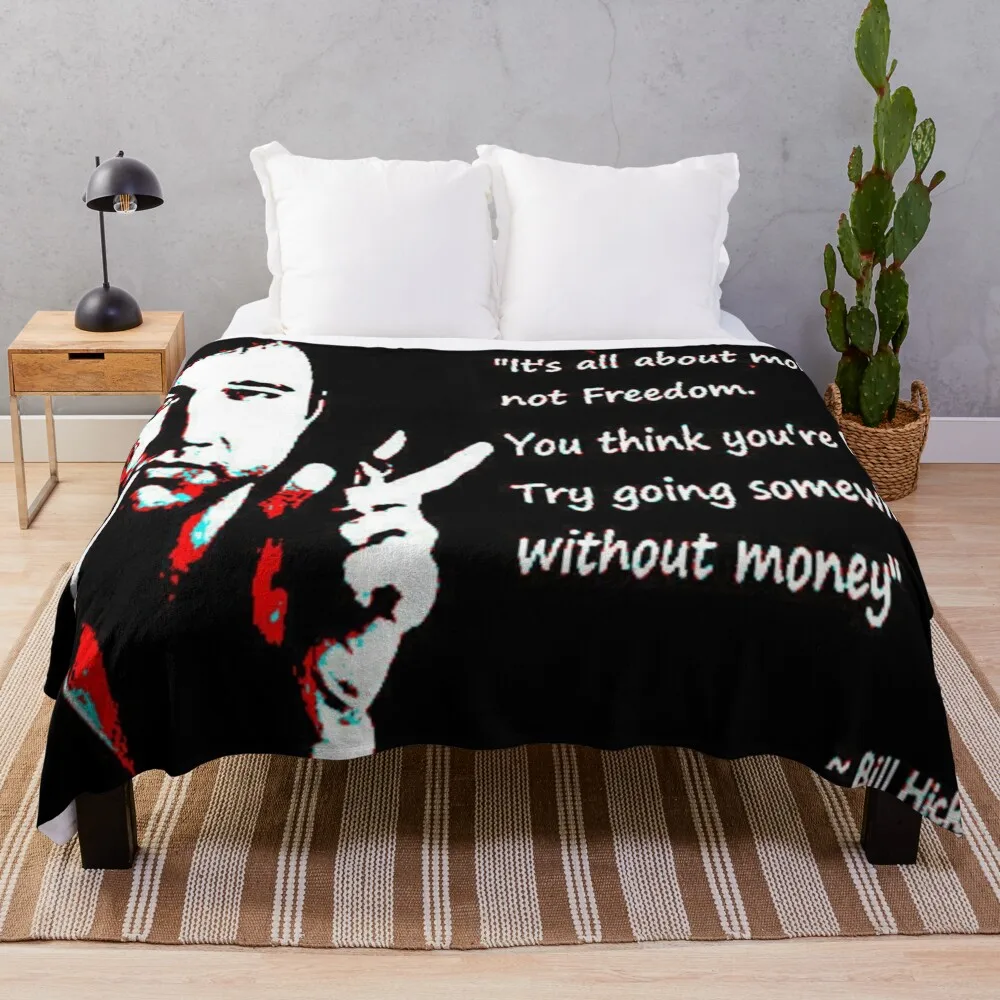 

Bill Hicks A Sane Man Throw Blanket wednesday Luxury Brand Flannel Blankets