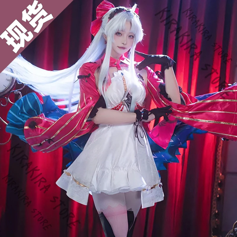 

Wuthering Waves Carlotta Anime Skirt Cosplay Stage Clothes Holloween Costumes Woman Clothing Game Role-playing Wig Shoes Outfit