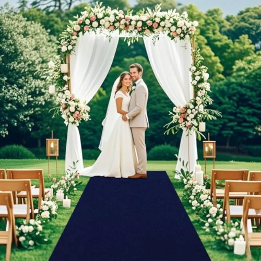 

Navy Blue Aisle Runner Wedding Runner Aisle Outdoor Velvet Fabric Aisle Runner Rug 5x20FT Carpet Runners for Event Wedding Carp