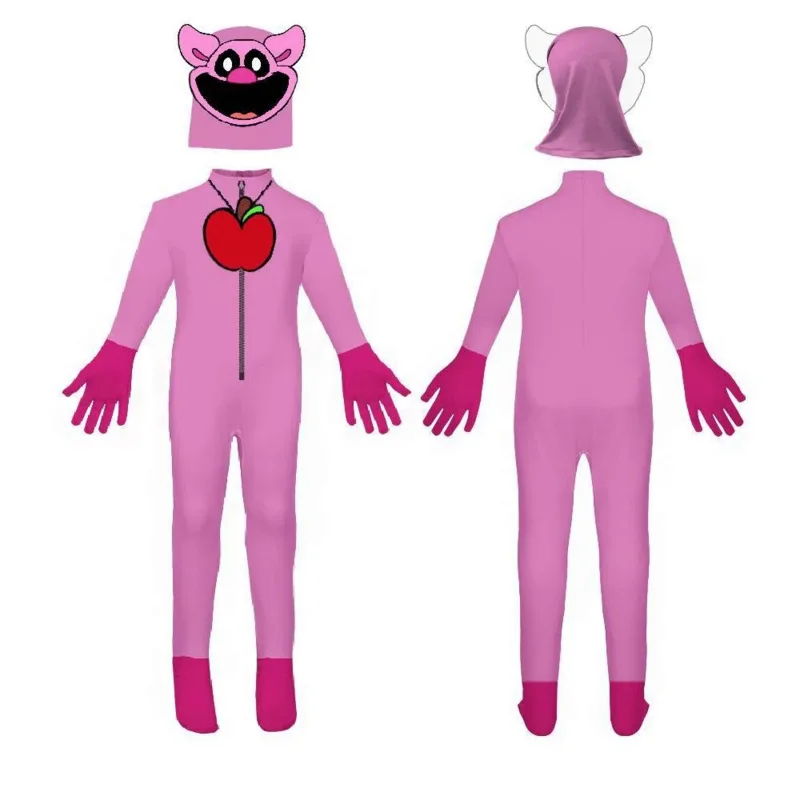 웃는 동물 고양이 코스프레 코스튬 아미날 유니콘 토끼 돼지 코끼리 곰 바디 슈트, 점프슈트 마스크, 소년 소녀 할로윈 코스튬