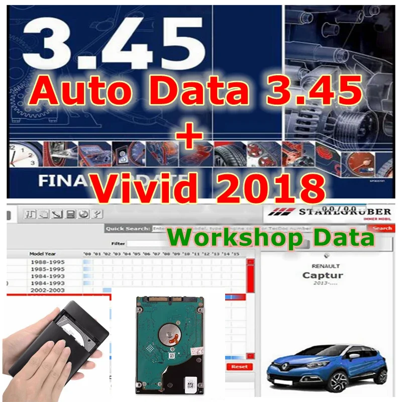 

2024 Hot Sale!Auto Repair Software Vivid 2018 Workshop DATA 2018 Atris-Technik Europe Automotive Repair Software+Auto data 3.45