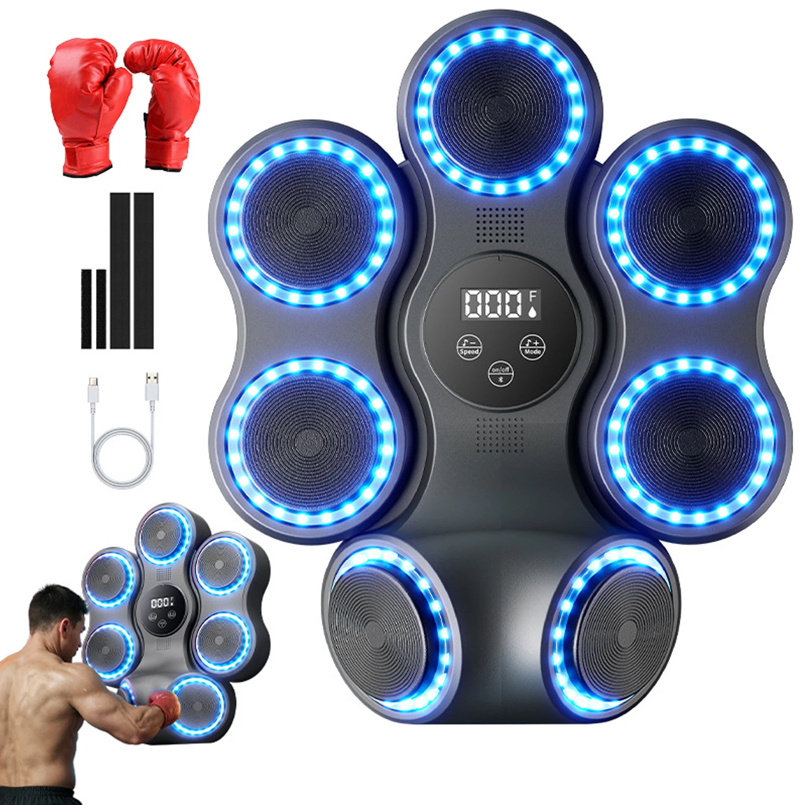 Máquina de boxeo inteligente con música para entrenamiento de reacción en casa - imagen 2