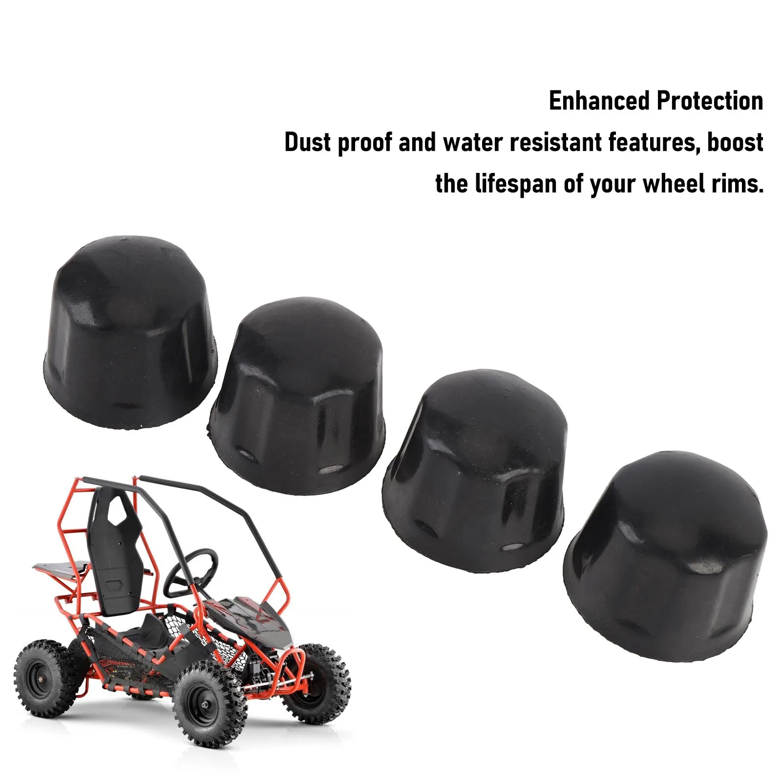 Rubber Wheel Rim Dust  42mm Rubber Rim Dust  Oil Proof for 110cc 125cc 250cc 300cc ATV Quad Go Kart Rim Wheel