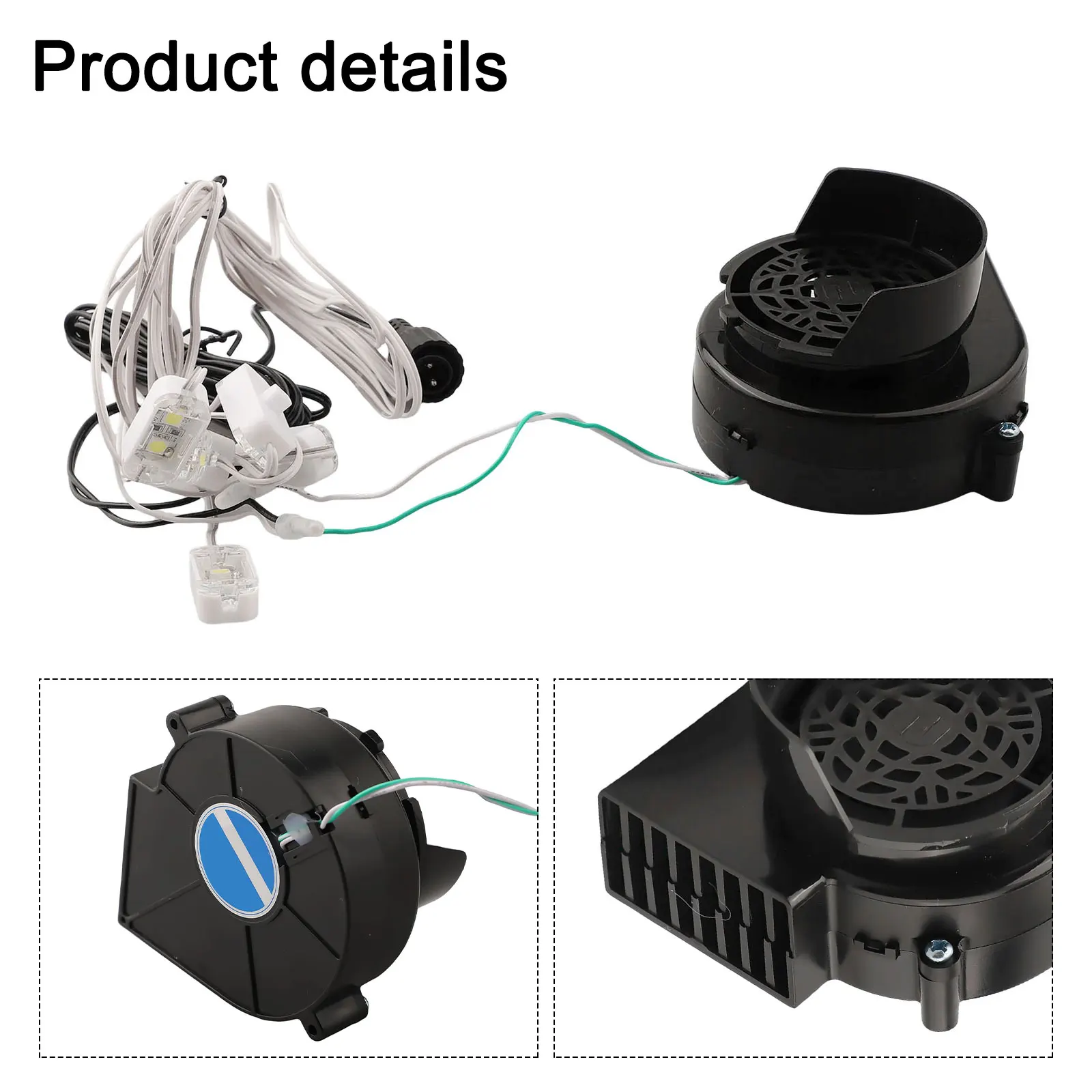 1 Set 0.85A Fan Blower Motor With 5 LEDs Lig Blower Turbo Server Inverter Fans Cooler For Garden Yard Inflatable Decor