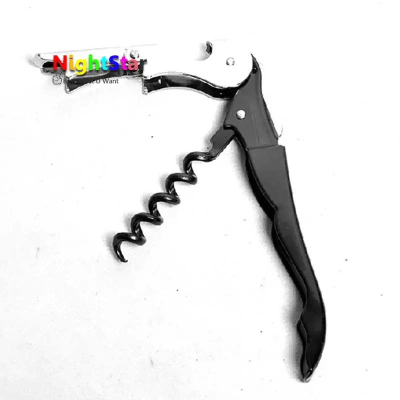 Mode Multifunktionale Edelstahl Metall Korkenzieher Wein Bier Flasche Cap Opener Mit Kunststoff Griff Farbe Zufällig