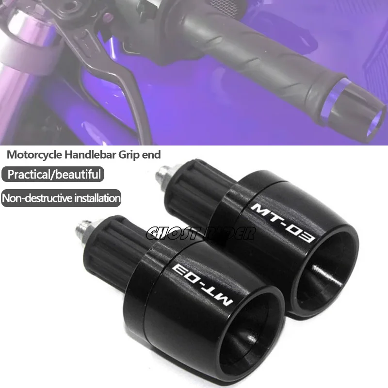 

For YAMAHA MT-03 MT03 MT 03 Motorcycle Accessories 7/8"22mm Grips Ends Counterweight Handle Bar Cap Cover Plug Slider