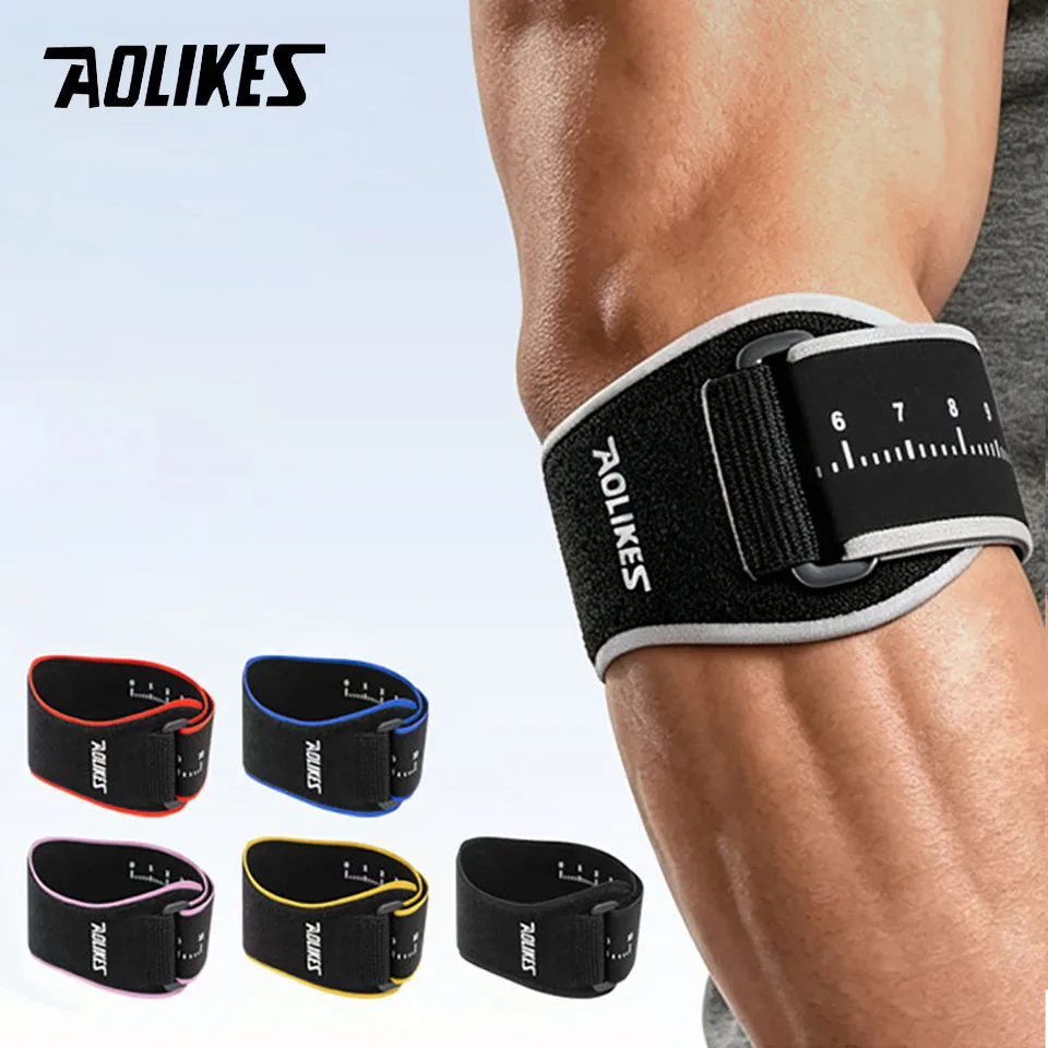 AOLIKES 1PCS Tennis Elbow Brace for Men Women for Tendonitis,Golfers Elbow Tennis Elbow Strap Band,Forearm Brace,Adjustable