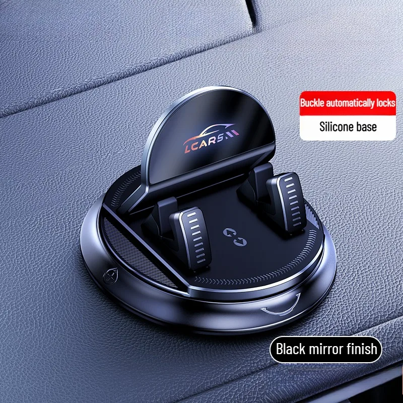 360-Grad-drehbarer Handyhalter für das Auto, klebender Telefonständer für das Armaturenbrett, vielseitig einsetzbar im Auto und als Wohnaccessoire.