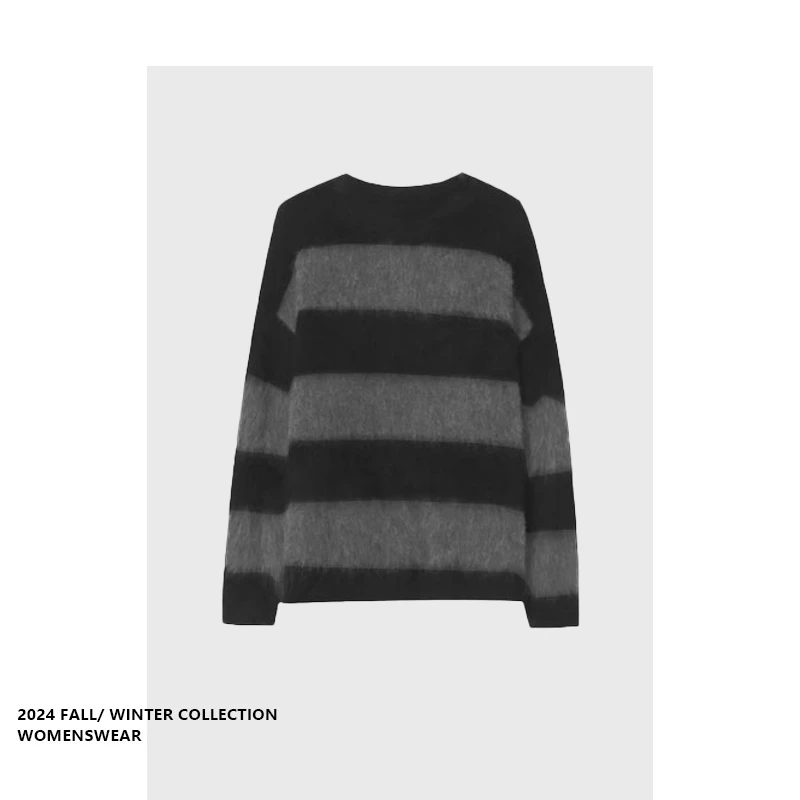 

Женский вязаный свитер Forever 2 American Sle, мягкий, уютный, в полоску, удлиненный, для повседневной носки, зимний, стандартной длины