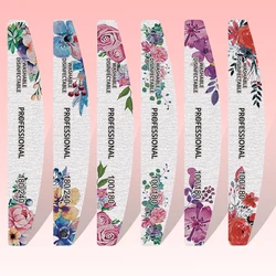 Butterfly Nails File 10PCS Professional Double Sided 100/180/240 Grit Sandpaper Nail Files Manicure Set Washable Buffering Filer