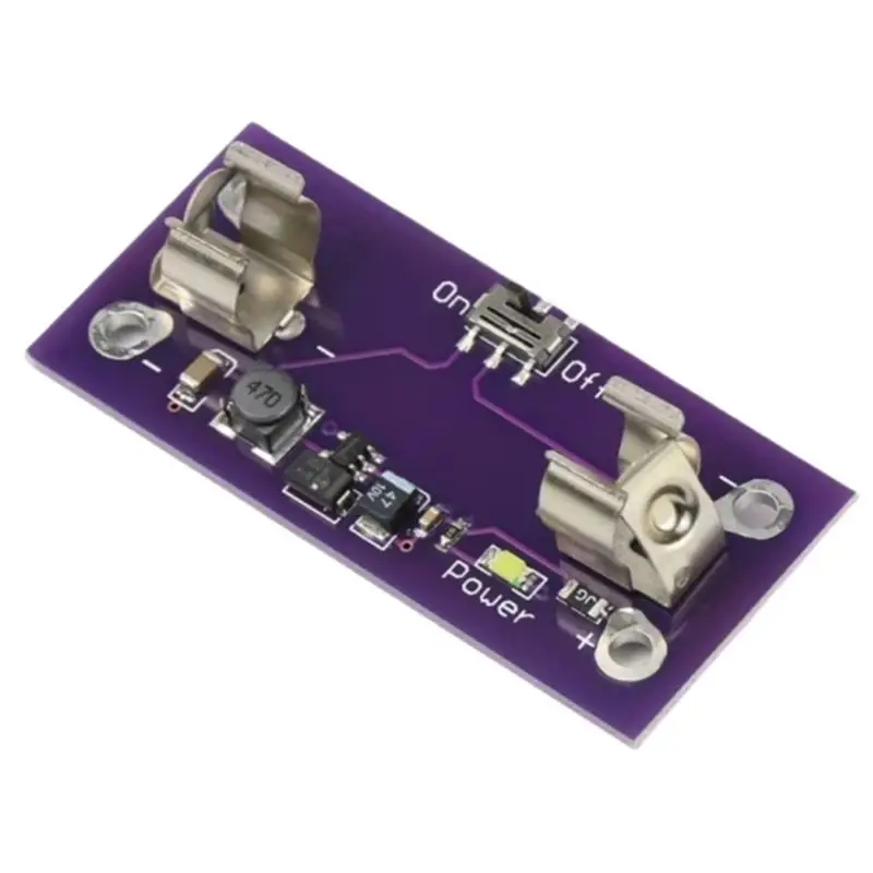 YSS-For Lilypad Power Supply Module AAA Battery To 5V Step Up Converter For Arduino Projects