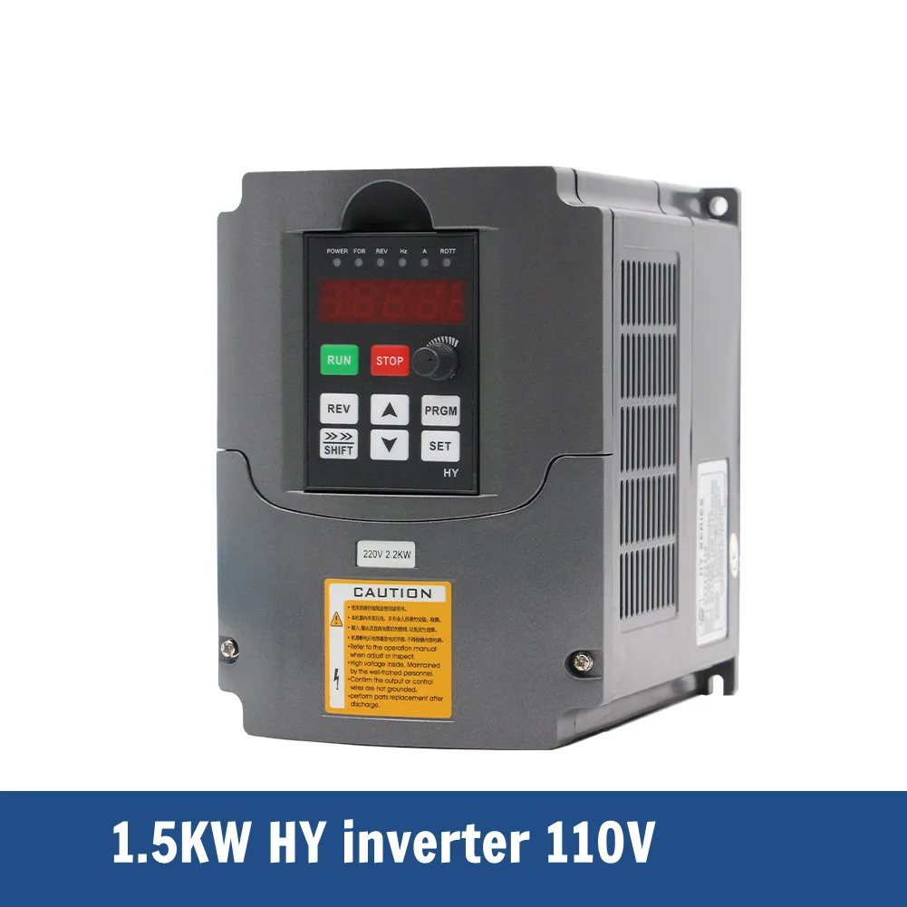 

110V Inverter 1.5kw HY Inverter CNC Spindle motor speed control Variable Frequency Drive 0-400Hz 3P output