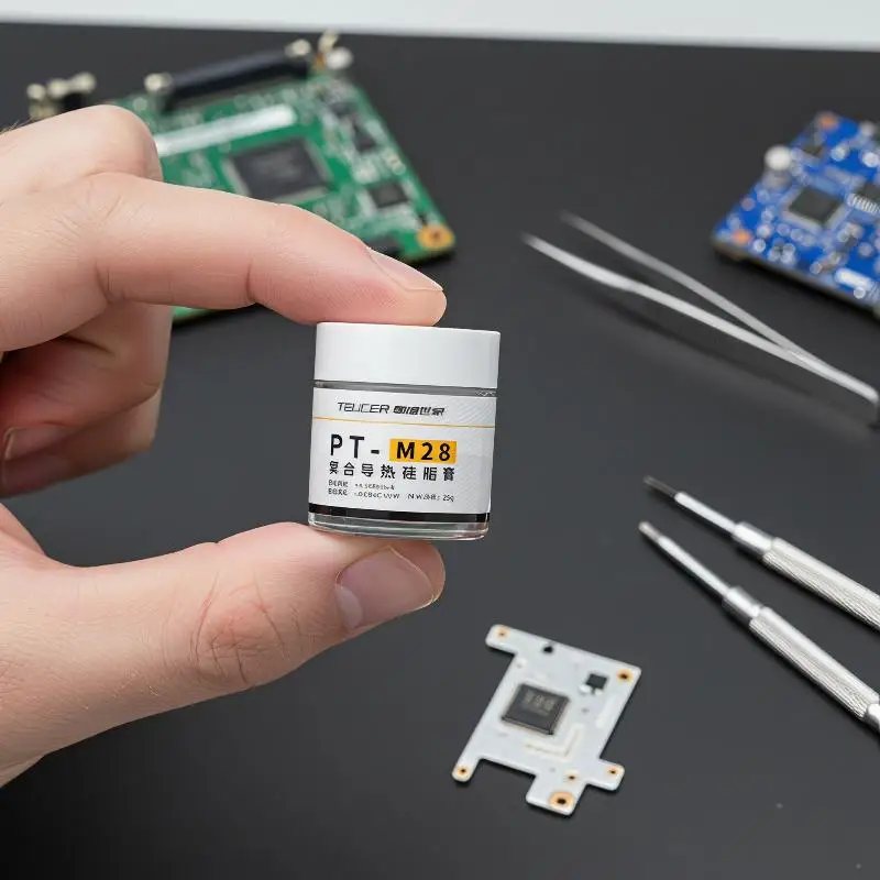 @*PT-M28 High Thermal Conductivity Silicone Grease Non-corrosive Easy to Apply for CPU Graphics Card Radiator Heat Transfer