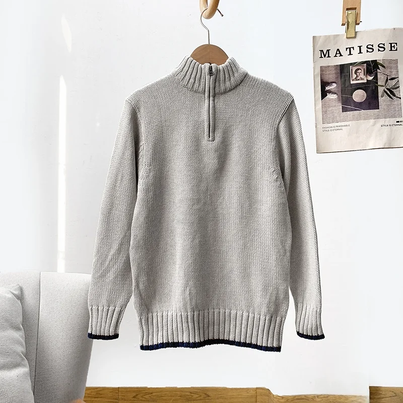 

Утепленный свитер с длинными рукавами и воротником-стойкой для женщин, осенне-зимний трикотаж, удобный повседневный стиль, прямой крой, для работы и отдыха