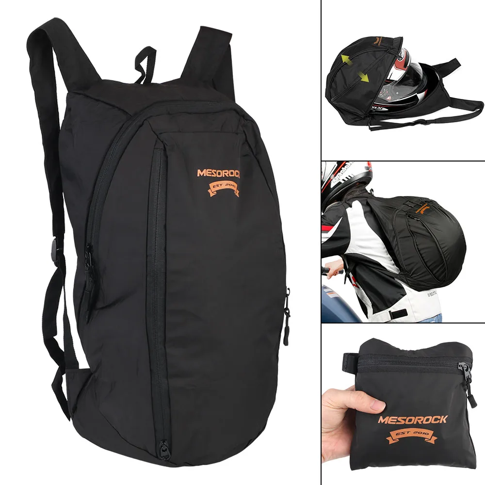 

Large Capacity Travel Bags Foldable Storage Waterproof Portable Nylon Lightweight Motorcycle Helmet Backpack Expandable